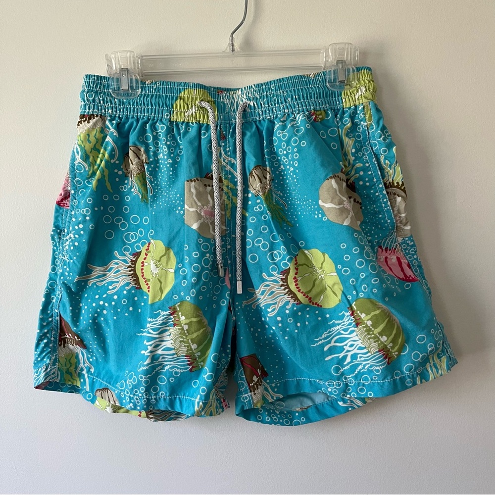 Men's Vilebrequin Swim Trunks Large Blue Jellyfish
